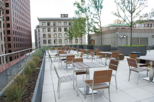 Commercial hardscaped patio Commercial hardscaped patio