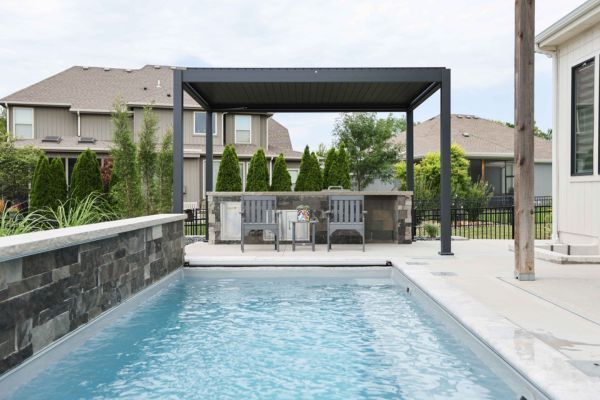 Pool and outdoor kitchen