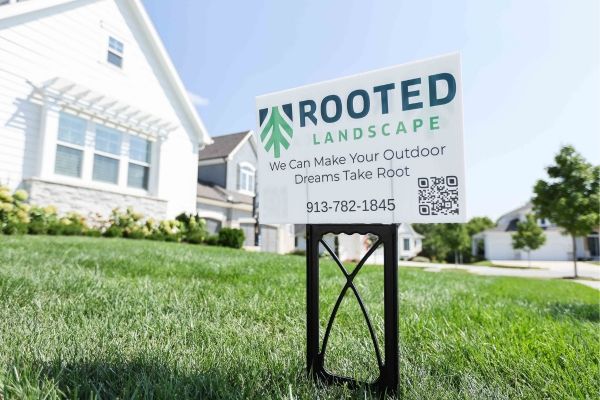 Rooted Landscape lawn sign