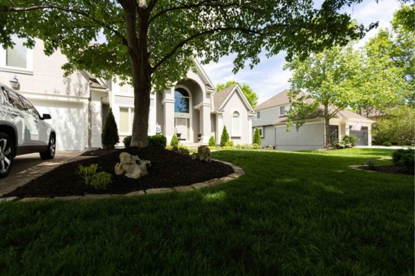 Neat front lawn