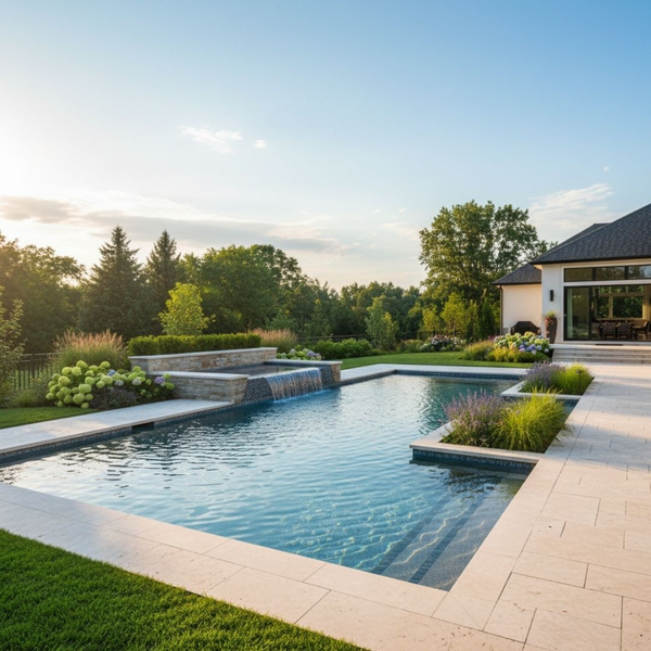 A beautifully designed modern swimming pool