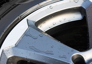 Photo of an aluminum wheel