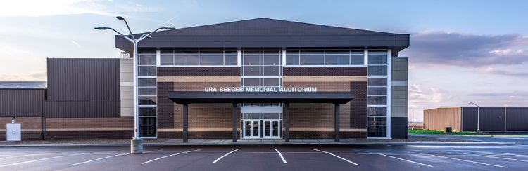 exterior of auditorium