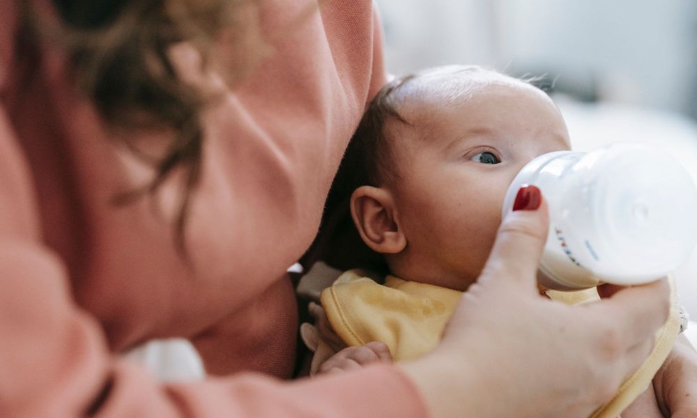 baby being fed