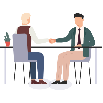 vector of men shaking hands