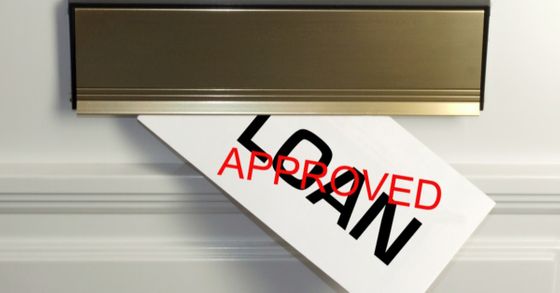 approved loan letter slipped in mailbox