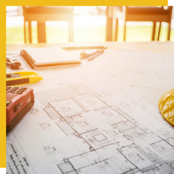 A blueprint of a home