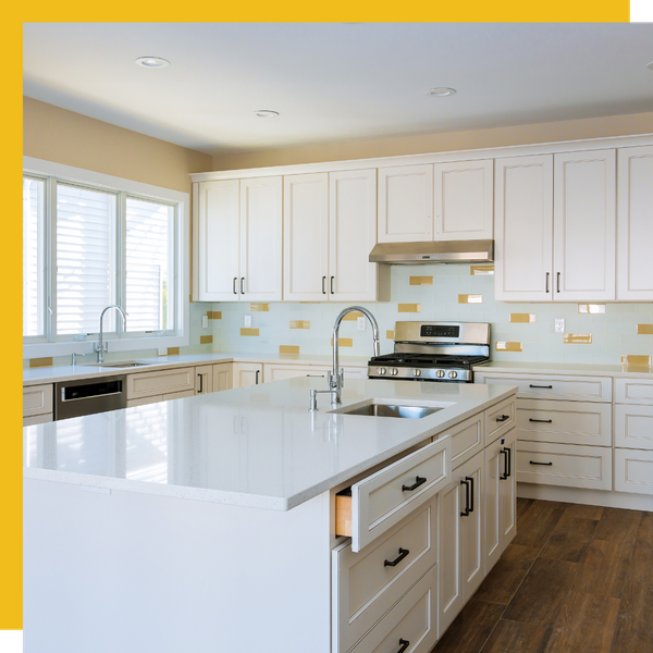 A white themed kitchen