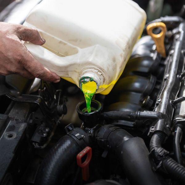 coolant going in an engine