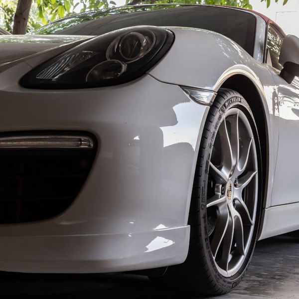 close up of a Porsche 