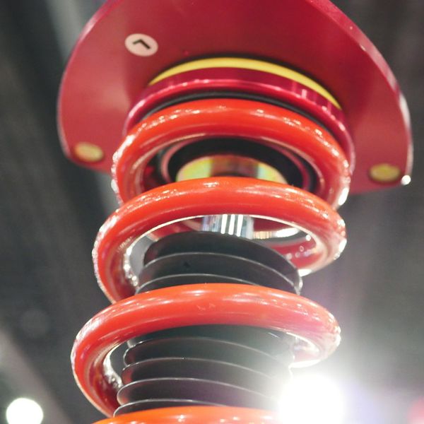 close-up of coil over suspension