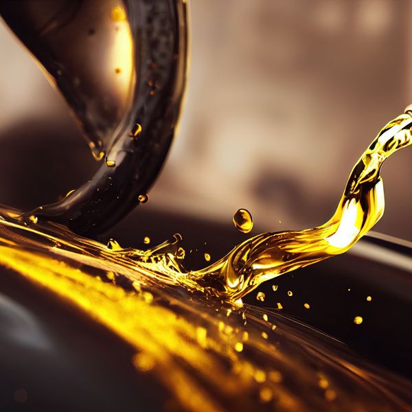oil pouring onto a surface
