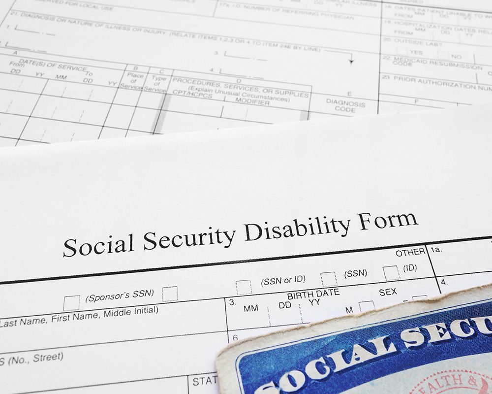 photo of social security disability forms