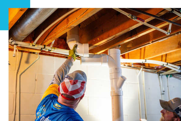 new plumbing in the basement