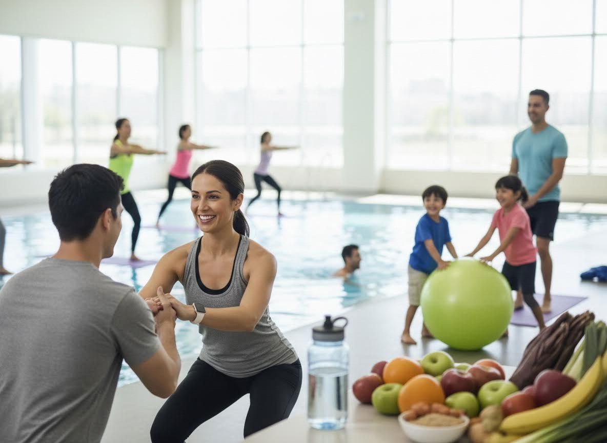 Fitness and Wellness Activities at a Modern Center