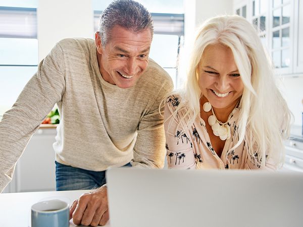 Image of a couple happy about retirement