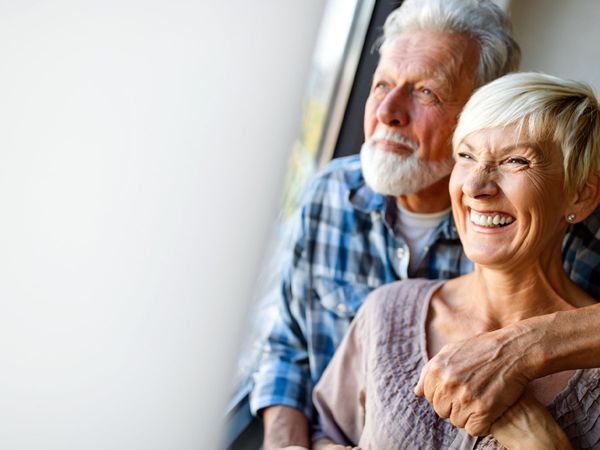 smiling senior couple