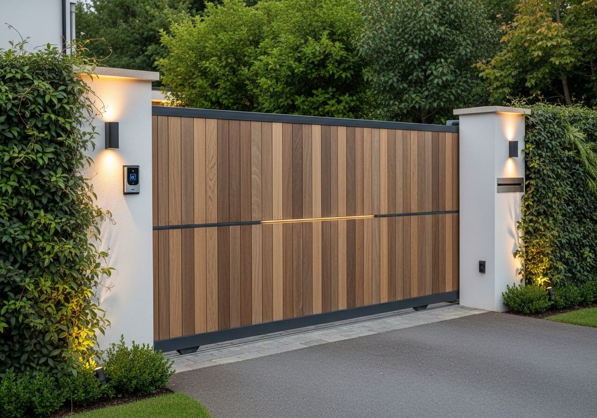 Modern Wooden Gate Entrance