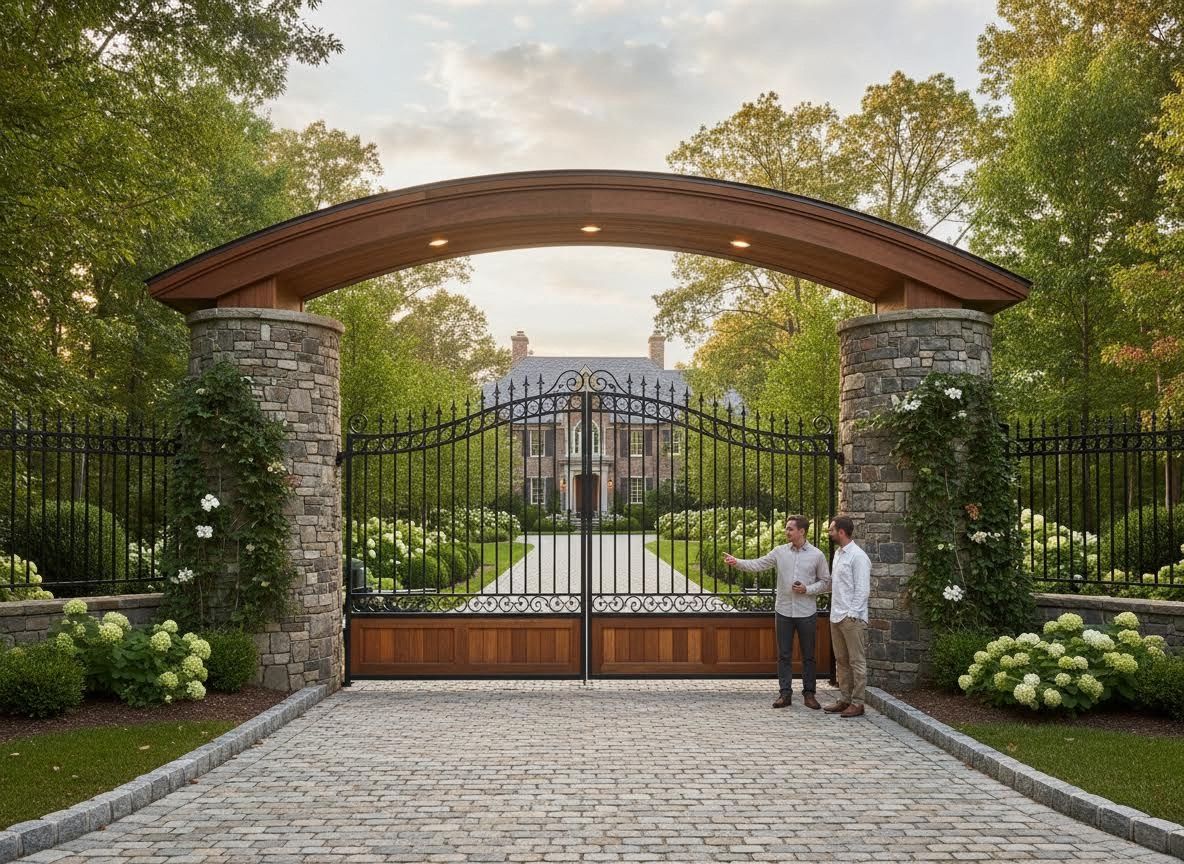Grand Gated Entrance to a Luxury Estate