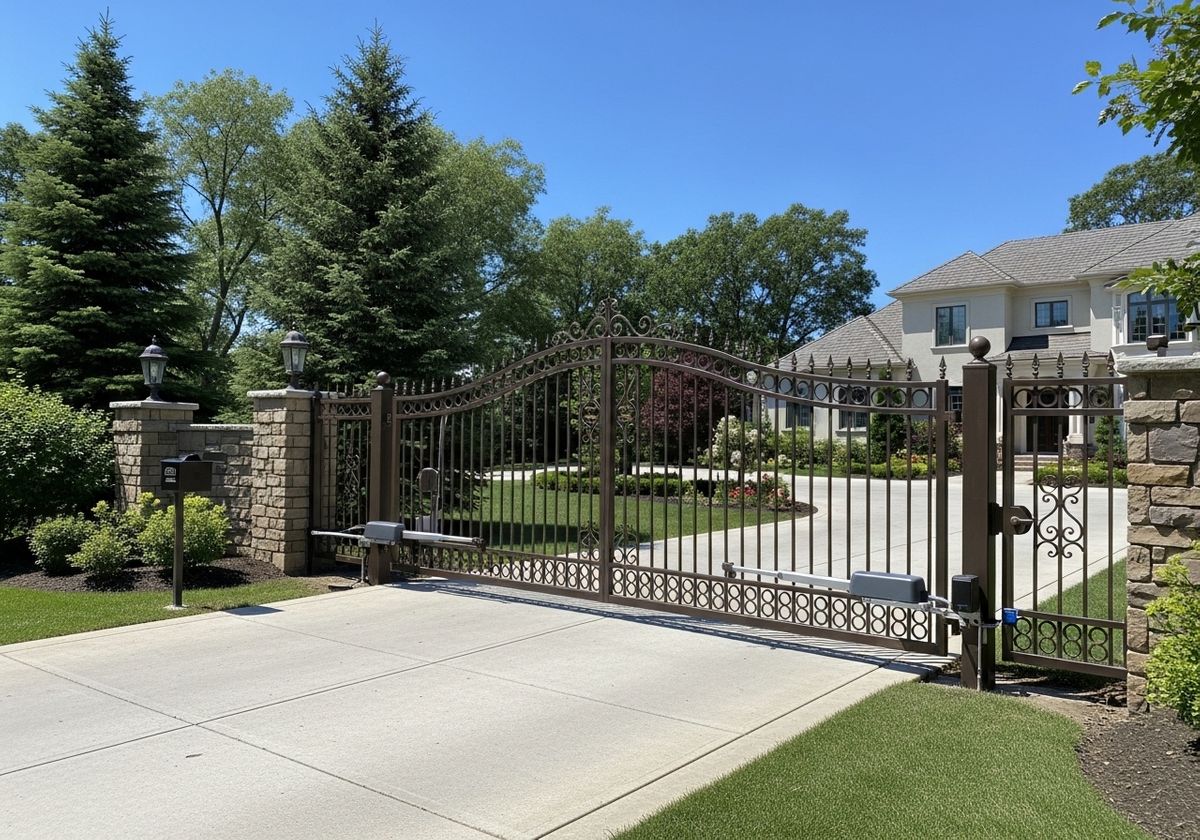 Ornate Metal Gate Protecting a Large Estate