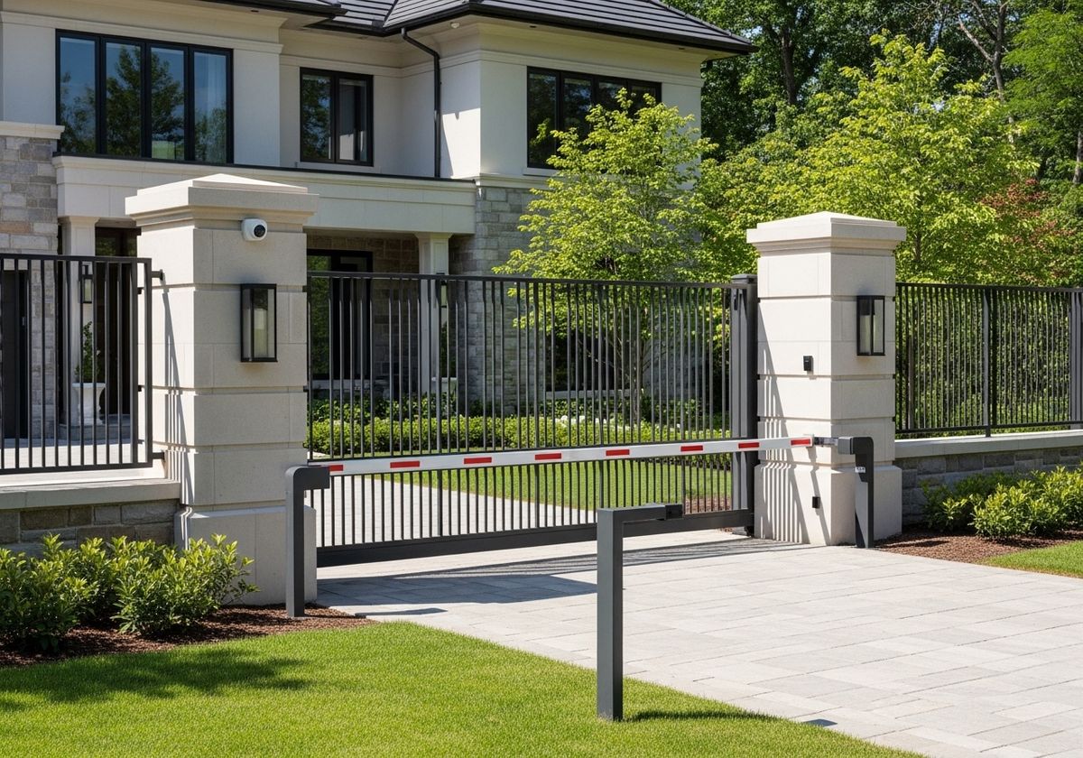 Elegant Home Entrance with Security Gate