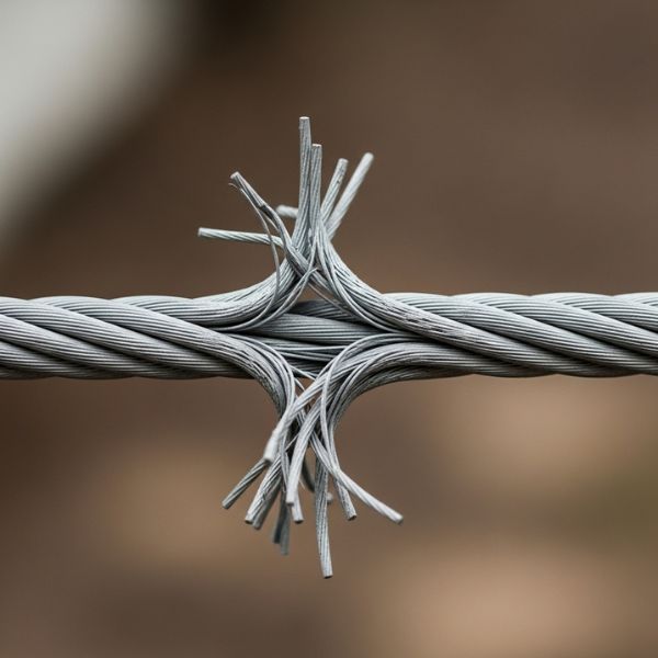 a visibly frayed and broken steel cable on a garage door system