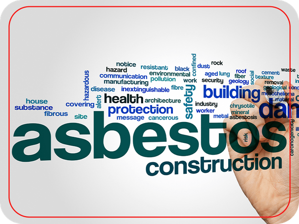 Word cloud about asbestos