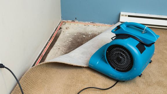water restoration with drying and dehumidifiers