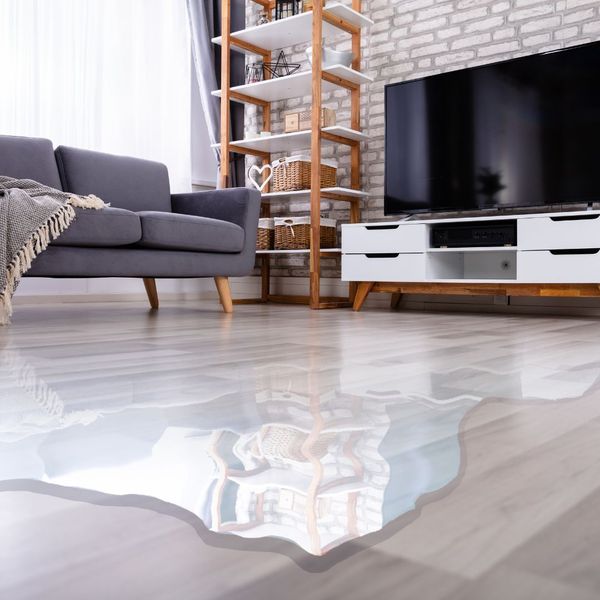 water on the floor in a home