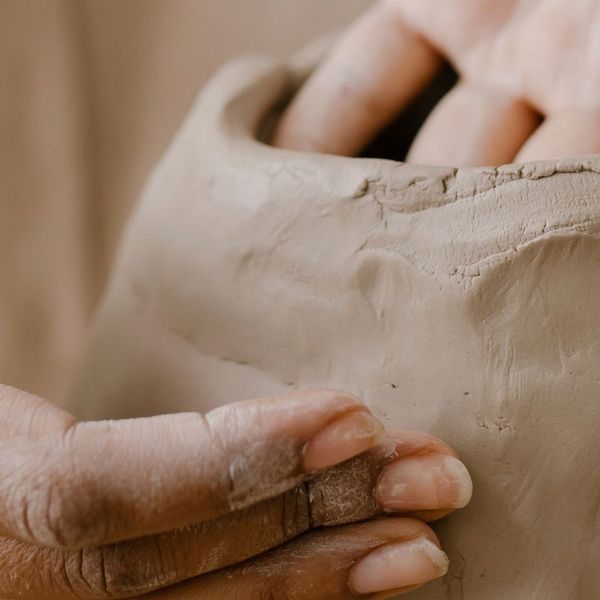 a claymaker sculpting