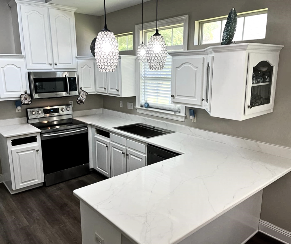 Kitchen Remodel New Quartz Countertops Calacatta Platinum