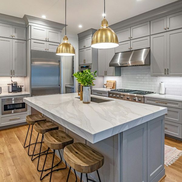 kitchen with an efficient work triangle
