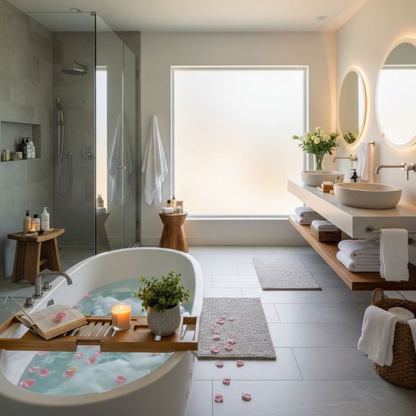 A relaxing and spa-like bathroom retreat, a result of a successful renovation by a trusted renovation contractor.