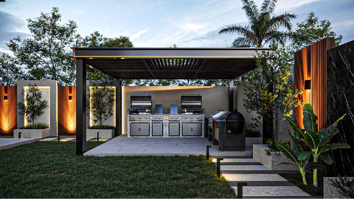 outdoor kitchen