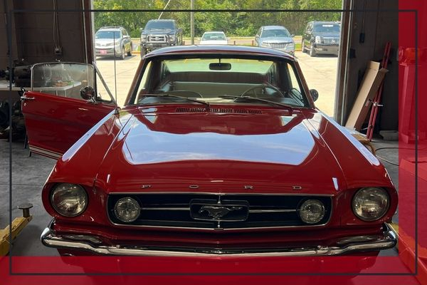 Sleek red ford