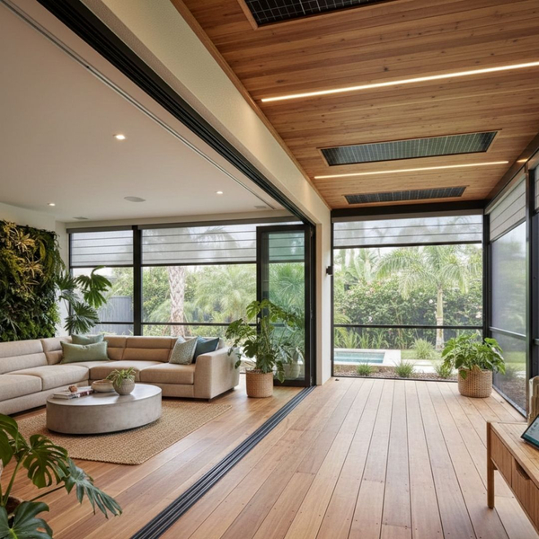 The interior of a home