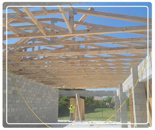 roof framing on new house