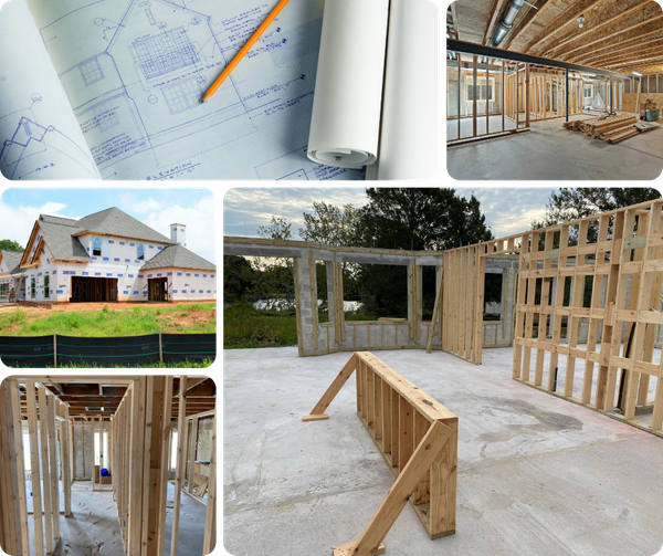 building a new home in various stages building a new home in various stages