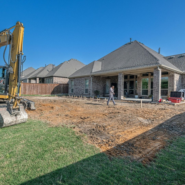 soil outside a new build