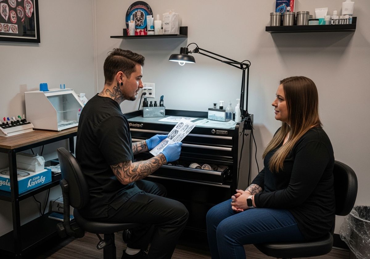 Tattoo Consultation in Progress