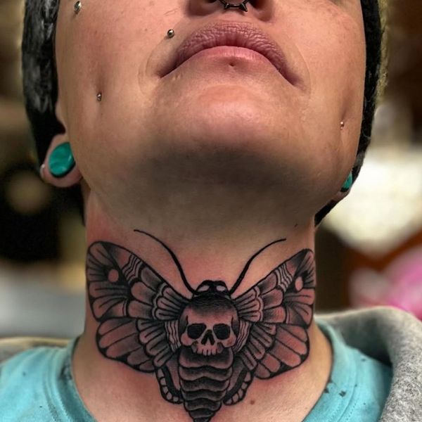 A neck tattoo