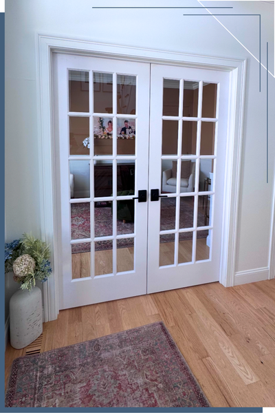 white French interior doors by Blue Ridge Custom Carpentry