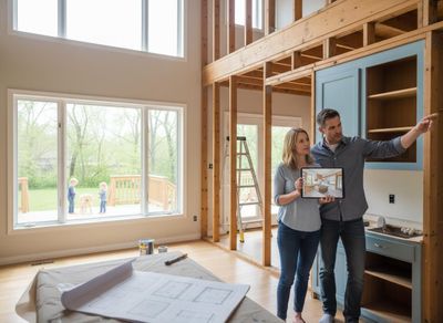 Couple Planning Kitchen Renovation with Digital Design