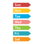 Weekly schedule.