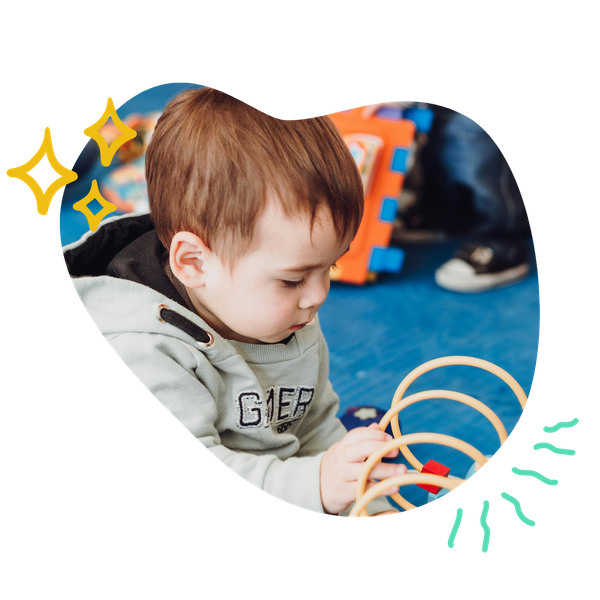 child playing at daycare