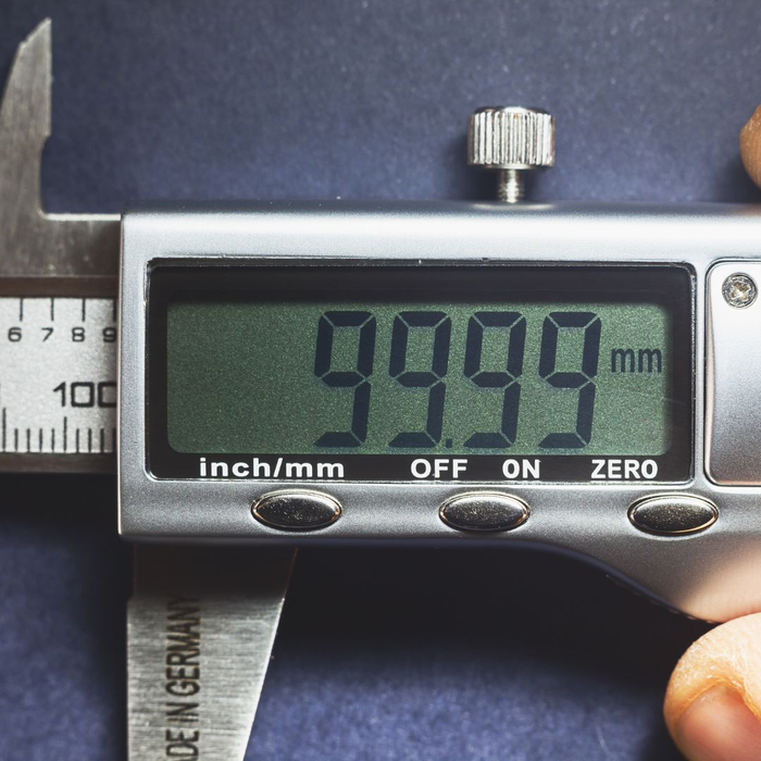 ruler with a digital display