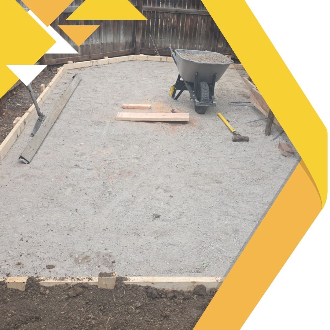 preparing for concrete pad