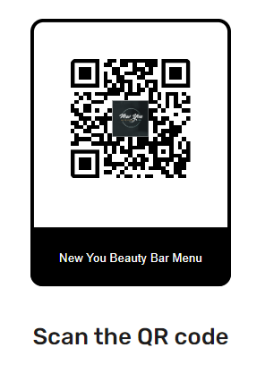 Beauty Bar Menu