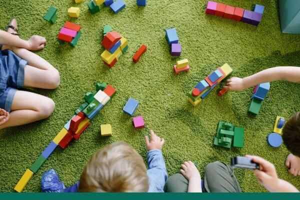 children playing at daycare center