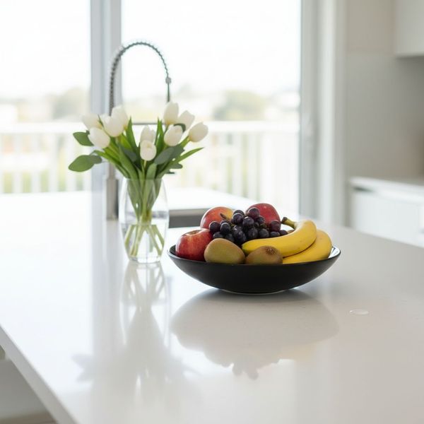 quartz countertop in a residential kitchen